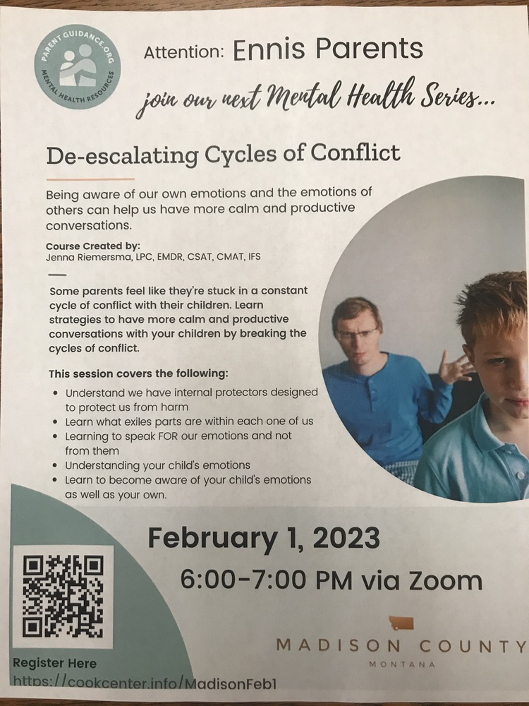 Parent Guidance Mental Health Series for Feb. 1st